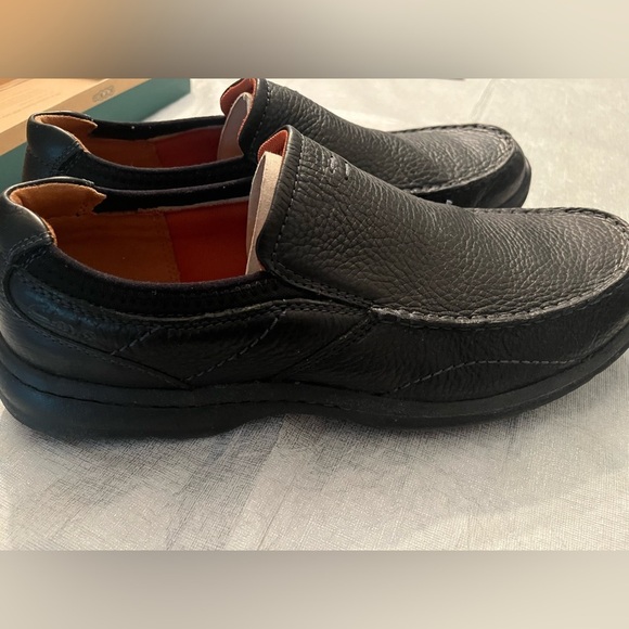 Clarks black dress shoe worn once  86215 size 12 wide - Picture 4 of 8